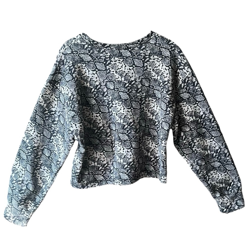 Zara Basic Black/Gray Snakeskin Printed Short Wai… - image 2